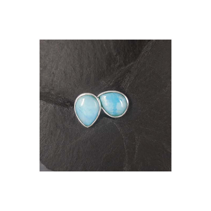 Larimar Ohrstecker Tropfen